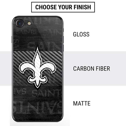 NFL New Orleans Saints Black & White iPhone SE (2nd & 3rd Gen) Skin