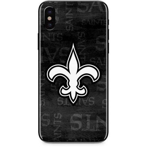 NFL New Orleans Saints Black & White iPhone X Skin
