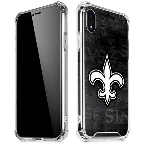 NFL New Orleans Saints Black & White iPhone XR Clear Case