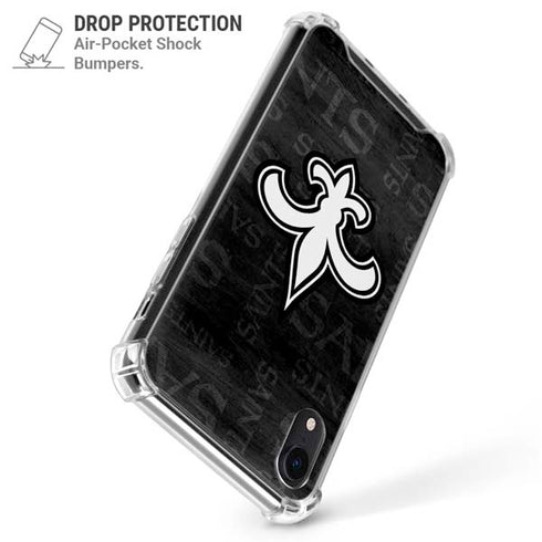 NFL New Orleans Saints Black & White iPhone XR Clear Case