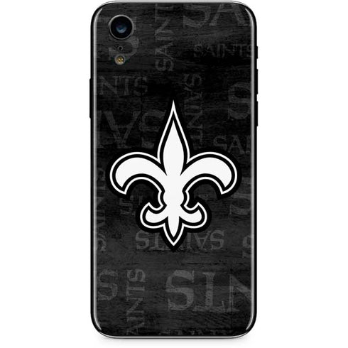 NFL New Orleans Saints Black & White iPhone XR Skin