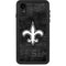 NFL New Orleans Saints Black & White iPhone XR Waterproof Case