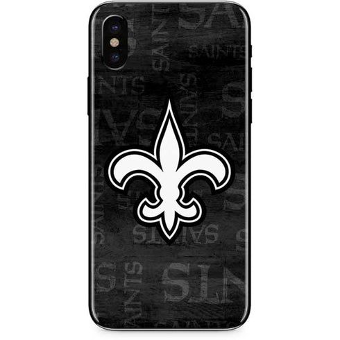 NFL New Orleans Saints Black & White iPhone XS Skin