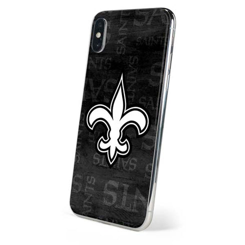 NFL New Orleans Saints Black & White iPhone XS Skin