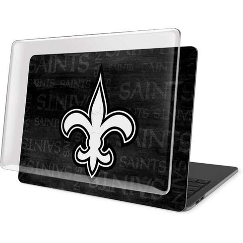 NFL New Orleans Saints Black & White MacBook Pro 13in (2020) Case plus Skin