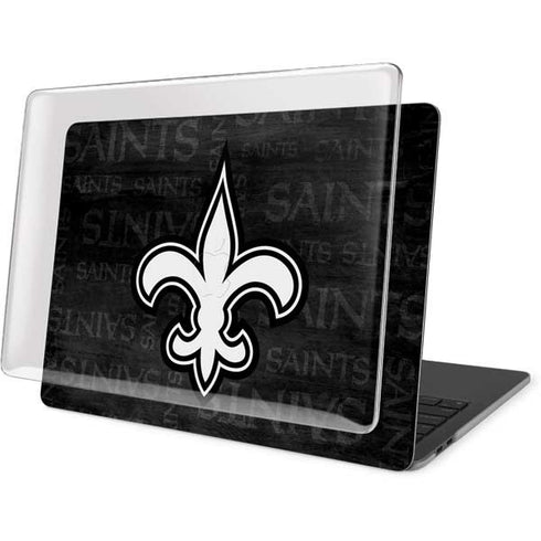 NFL New Orleans Saints Black & White MacBook Pro 16in (2019-20) Case plus Skin
