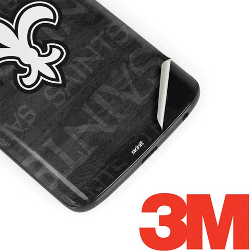 NFL New Orleans Saints Black & White Moto G6 Skin