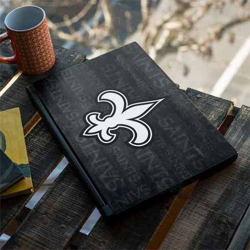 NFL New Orleans Saints Black & White MSI GS65 Stealth Laptop Skin