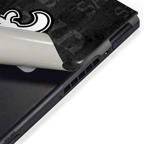 NFL New Orleans Saints Black & White Nintendo Switch Bundle Skin