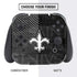 NFL New Orleans Saints Black & White Nintendo Switch Bundle Skin