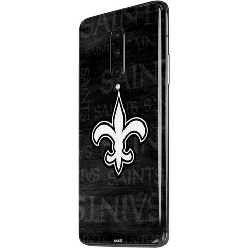 NFL New Orleans Saints Black & White OnePlus 7 Pro Skin