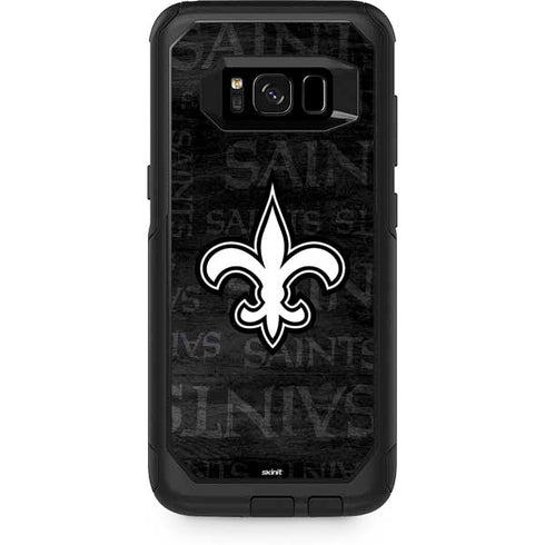 NFL New Orleans Saints Black & White Otterbox Commuter Galaxy Skin