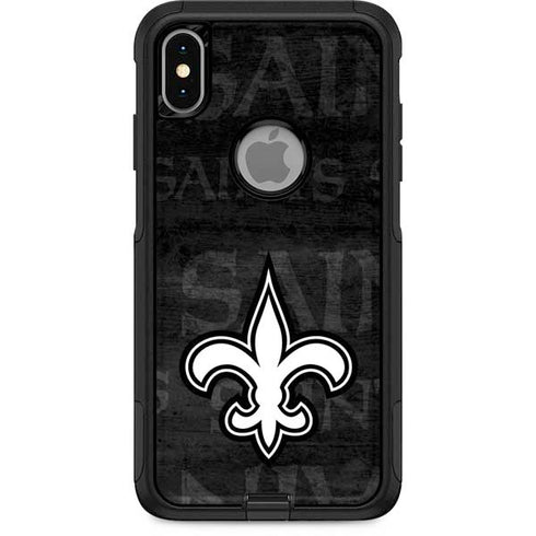 NFL New Orleans Saints Black & White Otterbox Commuter iPhone Skin