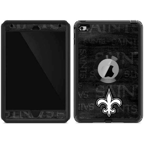 NFL New Orleans Saints Black & White Otterbox Defender iPad Skin