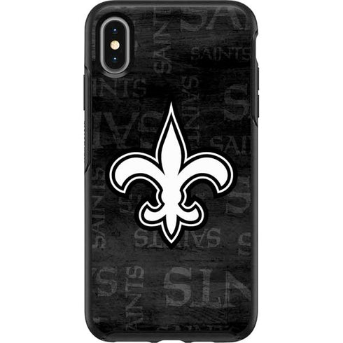 NFL New Orleans Saints Black & White Otterbox Symmetry iPhone Skin