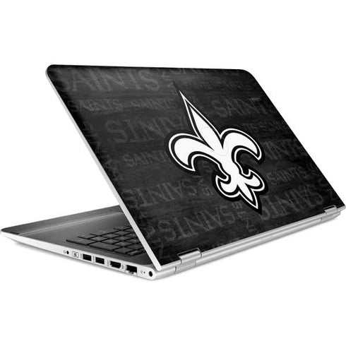 NFL New Orleans Saints Black & White HP Pavilion Skin