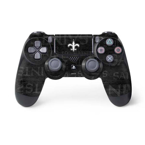 NFL New Orleans Saints Black & White PS4 Controller Skin