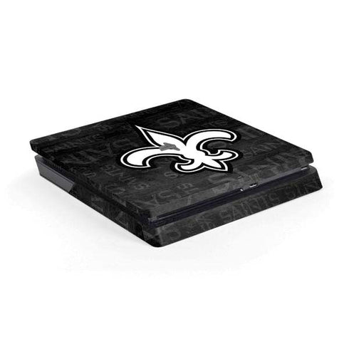 NFL New Orleans Saints Black & White PS4 Slim Skin