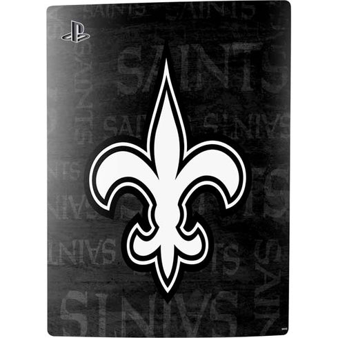 NFL New Orleans Saints Black & White PS5 Bundle Skin