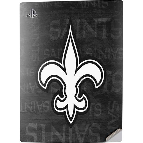 NFL New Orleans Saints Black & White PS5 Digital Edition Console Skin