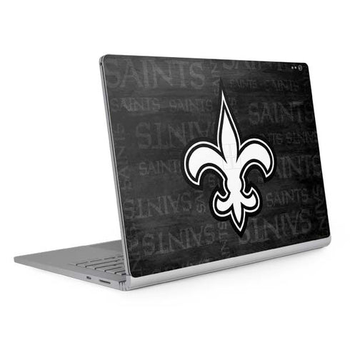 NFL New Orleans Saints Black & White Surface Book 2 13.5in Skin