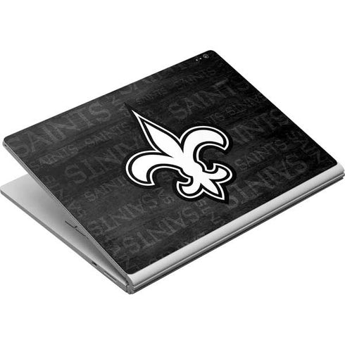 NFL New Orleans Saints Black & White Surface Book Skin
