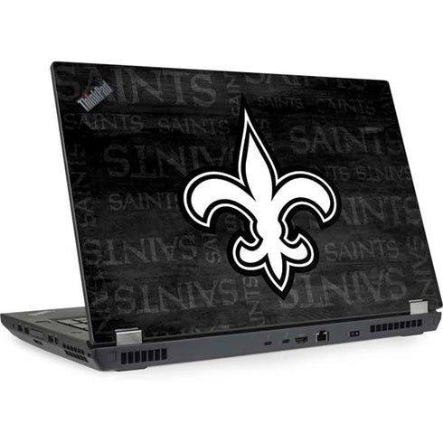 NFL New Orleans Saints Black & White Lenovo ThinkPad Skin