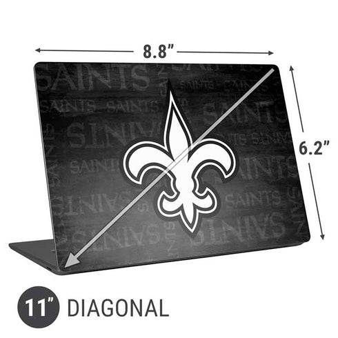 NFL New Orleans Saints Black & White Universal Laptop 11in (8.8 x 6.2in) Skin
