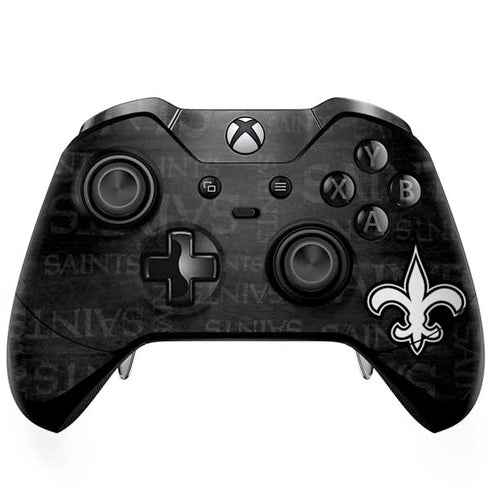 NFL New Orleans Saints Black & White Xbox One Elite Controller Skin