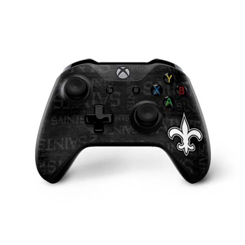NFL New Orleans Saints Black & White Xbox One X Bundle Skin