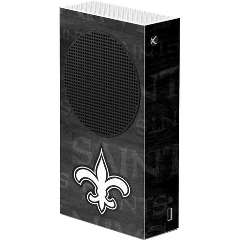 NFL New Orleans Saints Black & White Xbox Series S Console Skin