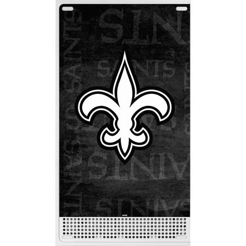 NFL New Orleans Saints Black & White Xbox Series S Console Skin