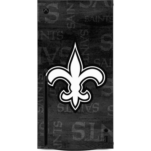 NFL New Orleans Saints Black & White Xbox Series X Console Skin