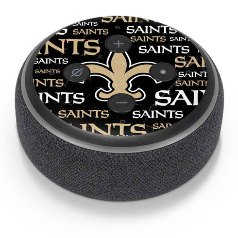 NFL New Orleans Saints Black Blast Amazon Echo Dot Skin