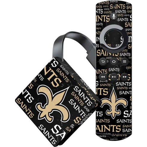 NFL New Orleans Saints Black Blast Amazon Fire TV Skin
