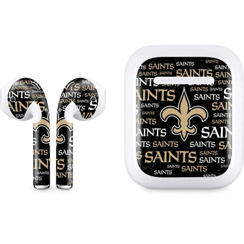 NFL New Orleans Saints Black Blast Apple AirPods Skin