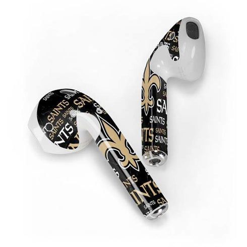 NFL New Orleans Saints Black Blast Apple AirPods Skin