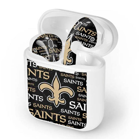 NFL New Orleans Saints Black Blast Apple AirPods Skin