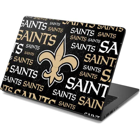 NFL New Orleans Saints Black Blast Dell Chromebook Skin