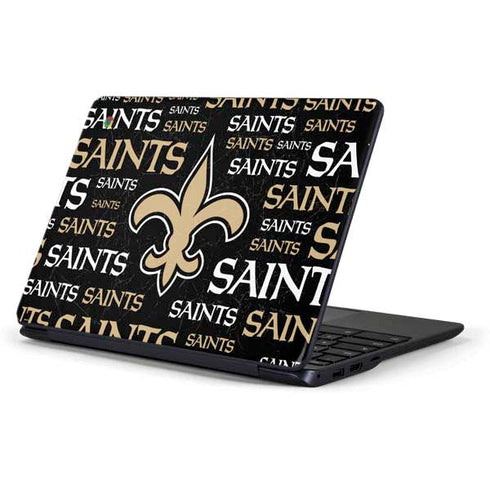NFL New Orleans Saints Black Blast Samsung Chromebook Skin