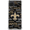 NFL New Orleans Saints Black Blast Galaxy A12 Clear Case