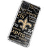 NFL New Orleans Saints Black Blast Galaxy A12 Clear Case