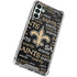 NFL New Orleans Saints Black Blast Galaxy A13 5G Clear Case