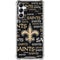 NFL New Orleans Saints Black Blast Galaxy A15 5G Clear Case