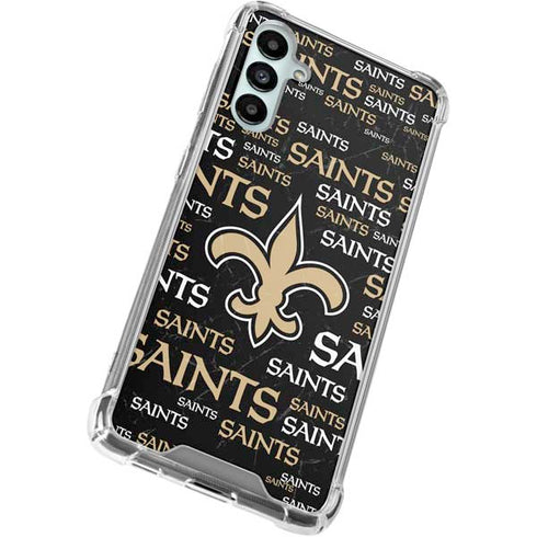 NFL New Orleans Saints Black Blast Galaxy A15 5G Clear Case