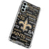 NFL New Orleans Saints Black Blast Galaxy A15 5G Clear Case