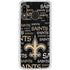 NFL New Orleans Saints Black Blast Galaxy A20 Clear Case