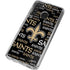 NFL New Orleans Saints Black Blast Galaxy A21 Clear Case