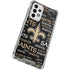 NFL New Orleans Saints Black Blast Galaxy A33 5G Clear Case