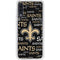 NFL New Orleans Saints Black Blast Galaxy A50 Clear Case